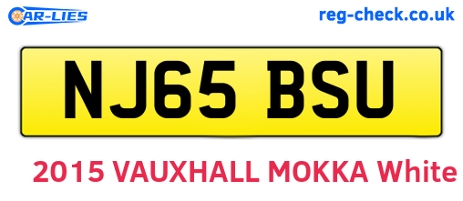 NJ65BSU are the vehicle registration plates.