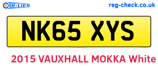 NK65XYS are the vehicle registration plates.