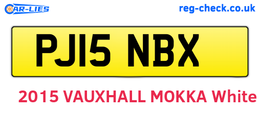 PJ15NBX are the vehicle registration plates.