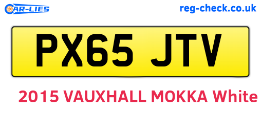 PX65JTV are the vehicle registration plates.