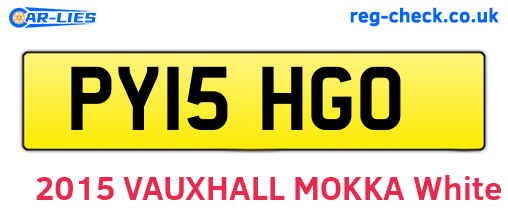 PY15HGO are the vehicle registration plates.