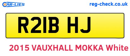 R21BHJ are the vehicle registration plates.