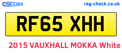 RF65XHH are the vehicle registration plates.