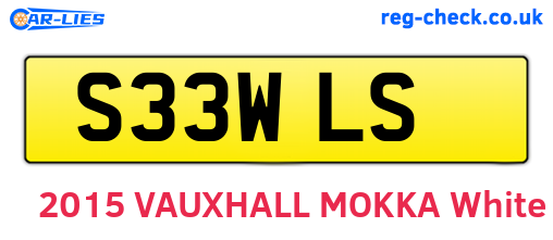 S33WLS are the vehicle registration plates.