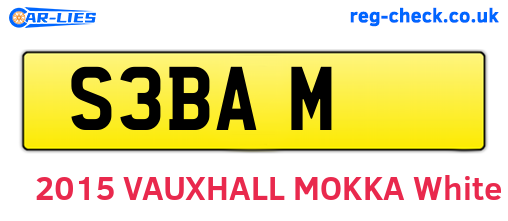 S3BAM are the vehicle registration plates.