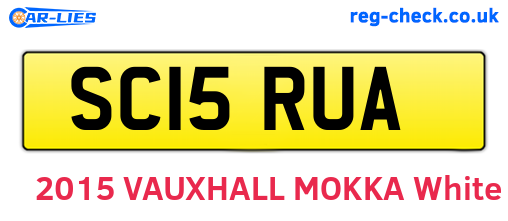 SC15RUA are the vehicle registration plates.