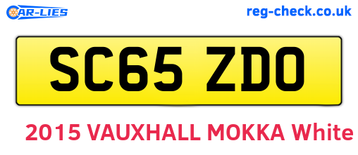 SC65ZDO are the vehicle registration plates.