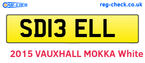 SD13ELL are the vehicle registration plates.