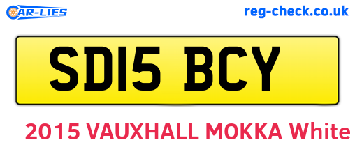 SD15BCY are the vehicle registration plates.