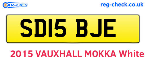 SD15BJE are the vehicle registration plates.