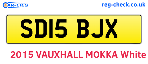 SD15BJX are the vehicle registration plates.