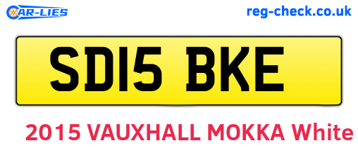 SD15BKE are the vehicle registration plates.