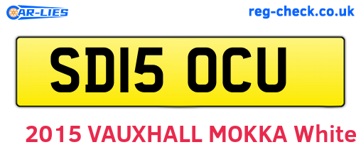 SD15OCU are the vehicle registration plates.