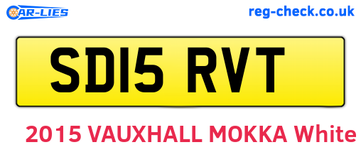 SD15RVT are the vehicle registration plates.