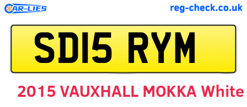 SD15RYM are the vehicle registration plates.