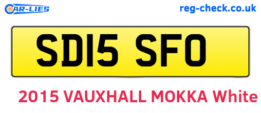 SD15SFO are the vehicle registration plates.