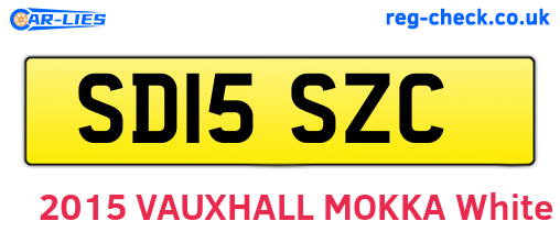 SD15SZC are the vehicle registration plates.