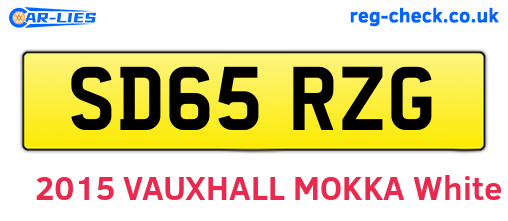 SD65RZG are the vehicle registration plates.