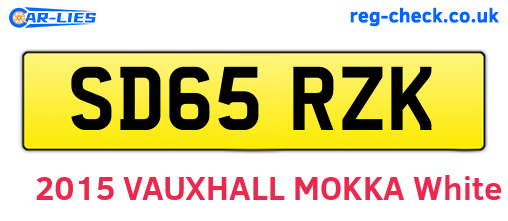 SD65RZK are the vehicle registration plates.
