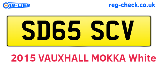 SD65SCV are the vehicle registration plates.