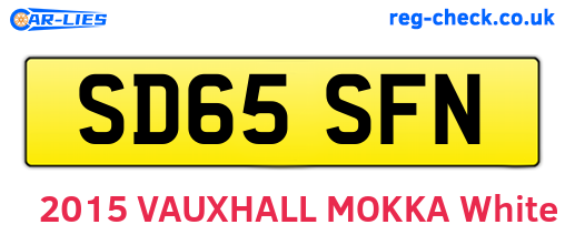 SD65SFN are the vehicle registration plates.