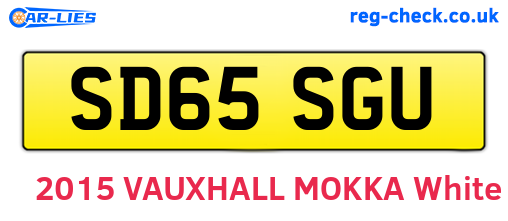 SD65SGU are the vehicle registration plates.