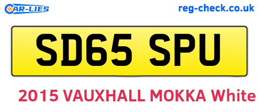 SD65SPU are the vehicle registration plates.