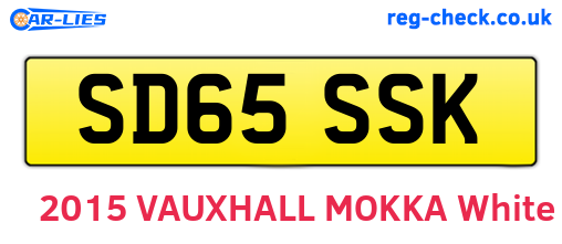 SD65SSK are the vehicle registration plates.