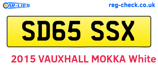 SD65SSX are the vehicle registration plates.
