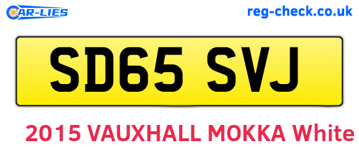 SD65SVJ are the vehicle registration plates.