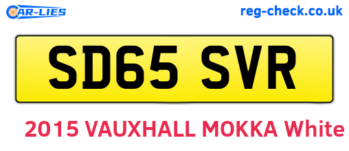 SD65SVR are the vehicle registration plates.