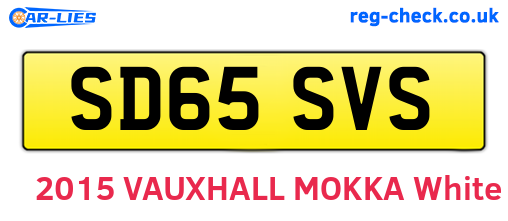 SD65SVS are the vehicle registration plates.