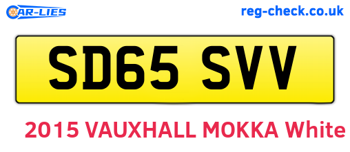 SD65SVV are the vehicle registration plates.