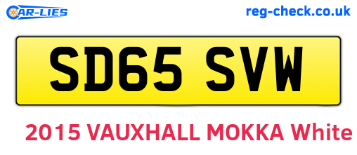 SD65SVW are the vehicle registration plates.