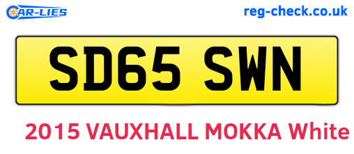 SD65SWN are the vehicle registration plates.