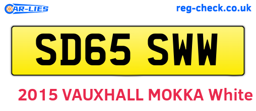 SD65SWW are the vehicle registration plates.