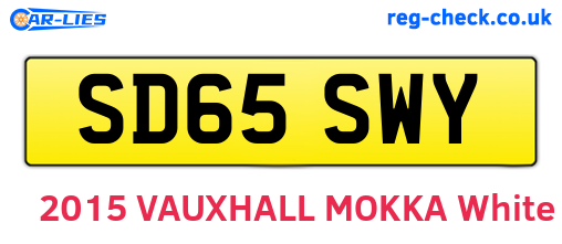 SD65SWY are the vehicle registration plates.