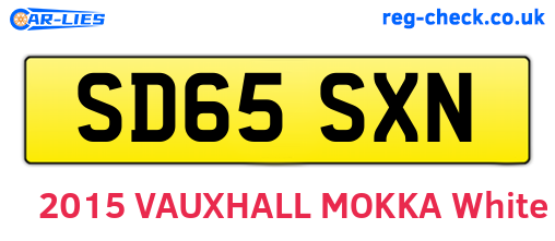SD65SXN are the vehicle registration plates.