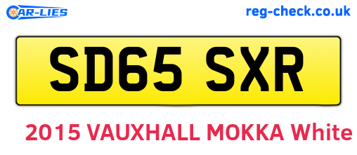 SD65SXR are the vehicle registration plates.