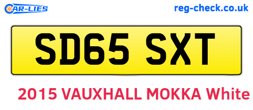 SD65SXT are the vehicle registration plates.