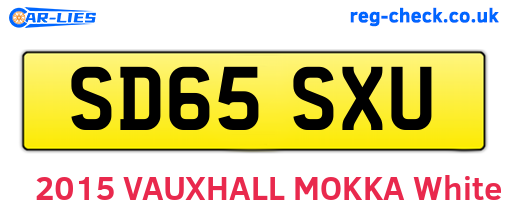 SD65SXU are the vehicle registration plates.