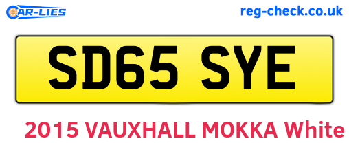 SD65SYE are the vehicle registration plates.