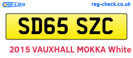 SD65SZC are the vehicle registration plates.