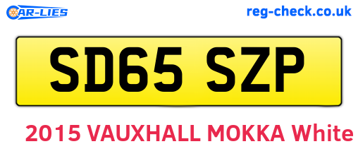SD65SZP are the vehicle registration plates.