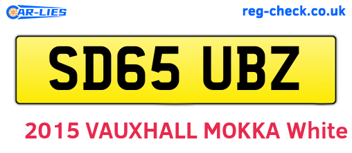 SD65UBZ are the vehicle registration plates.