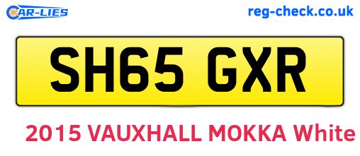SH65GXR are the vehicle registration plates.