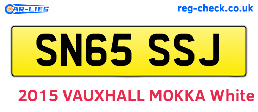 SN65SSJ are the vehicle registration plates.