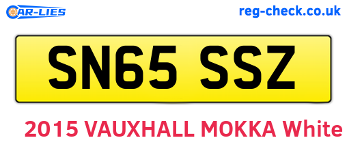 SN65SSZ are the vehicle registration plates.