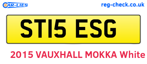ST15ESG are the vehicle registration plates.