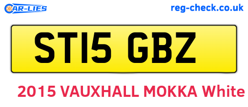 ST15GBZ are the vehicle registration plates.